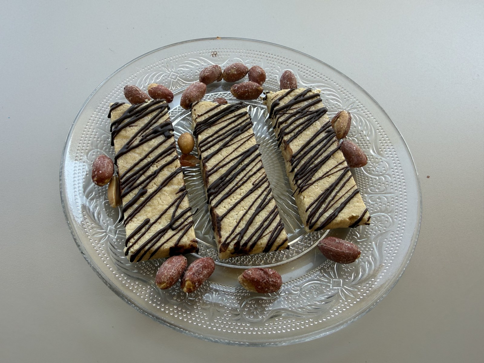 Peanut butter fudge bar in the pan