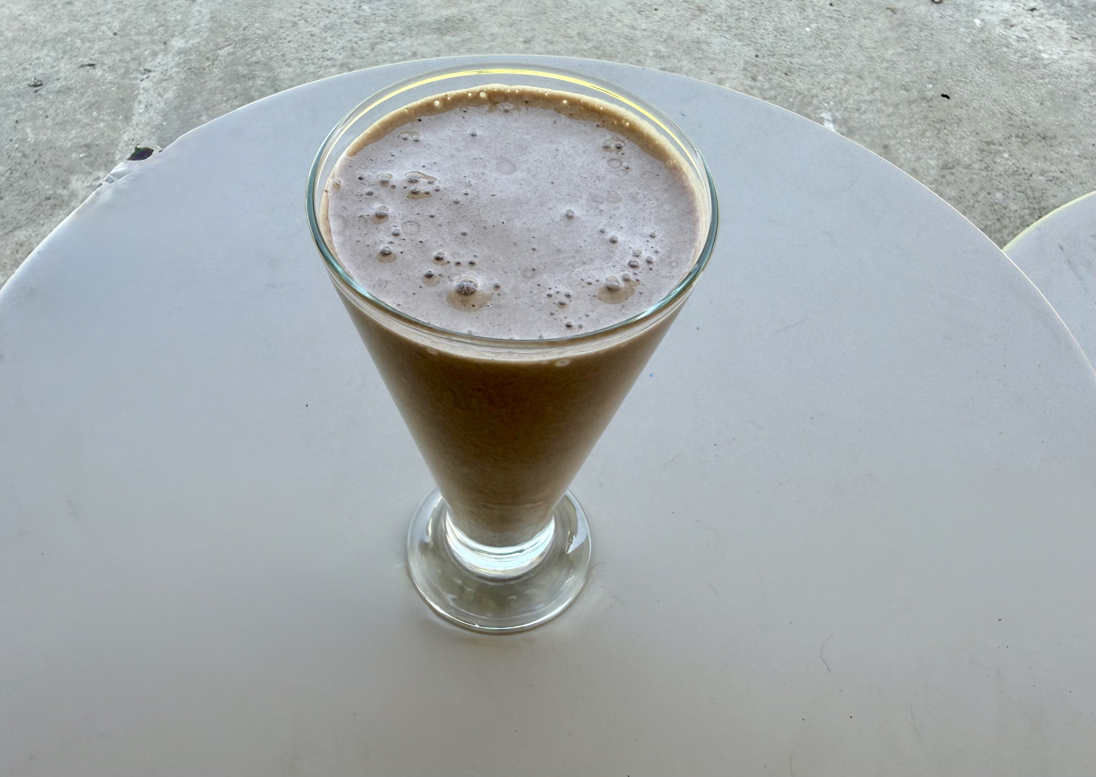 A finished protein shake