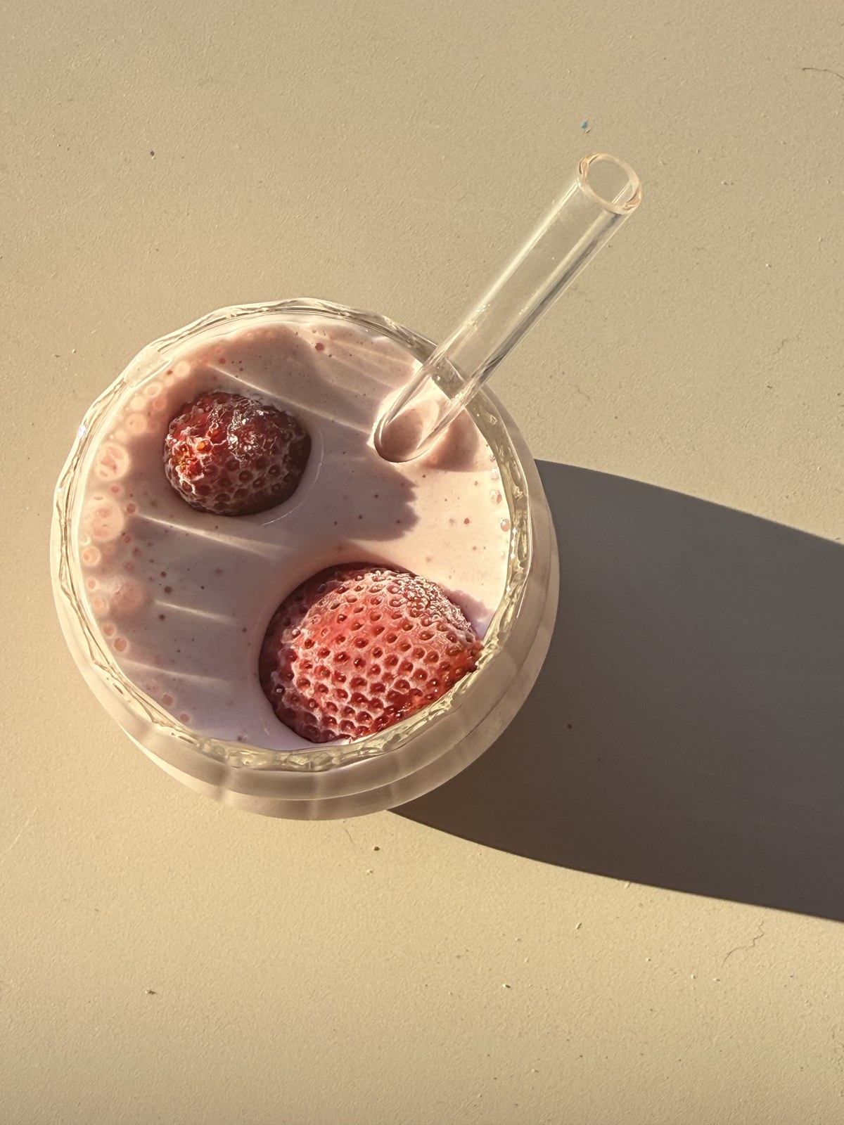 Finished strawberry lemon shake
